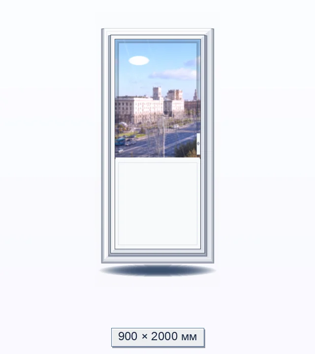 Дверь ПВХ ЭО-231 — 900×2000 мм, профиль REHAU