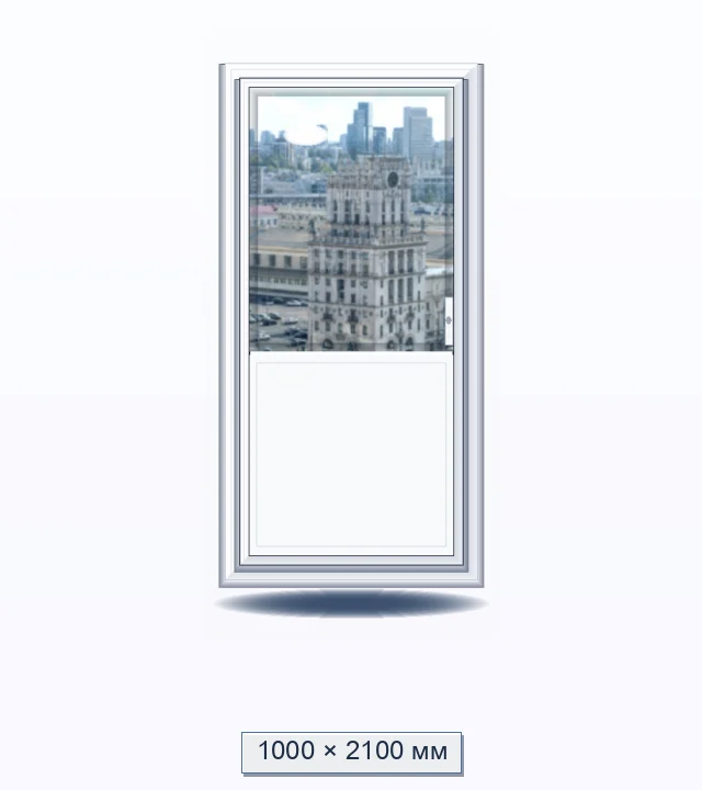 Дверь ПВХ ЭО-240 — 1000×2100 мм, профиль Veka