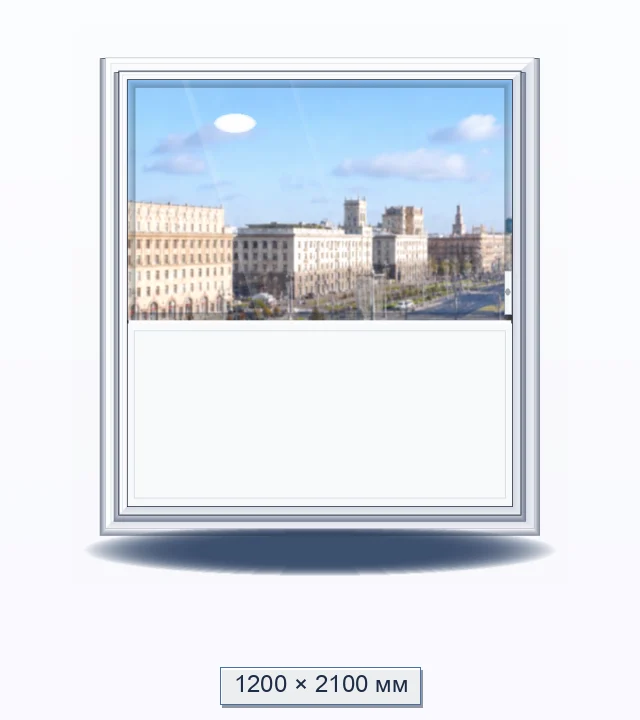 Дверь ПВХ ЭО-248 — 1200×2100 мм, профиль Veka
